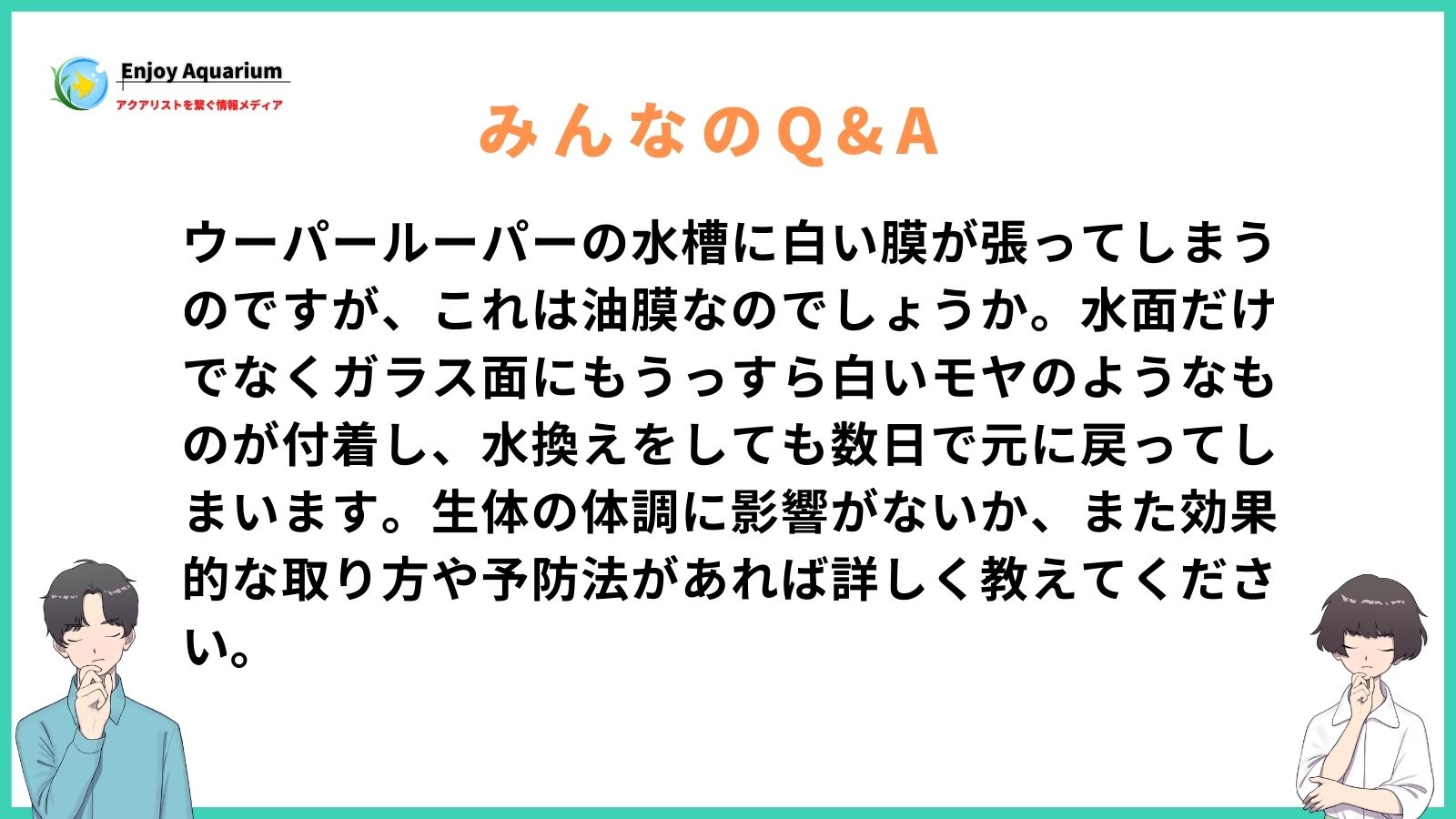 ウーパールーパー 水槽 白い膜