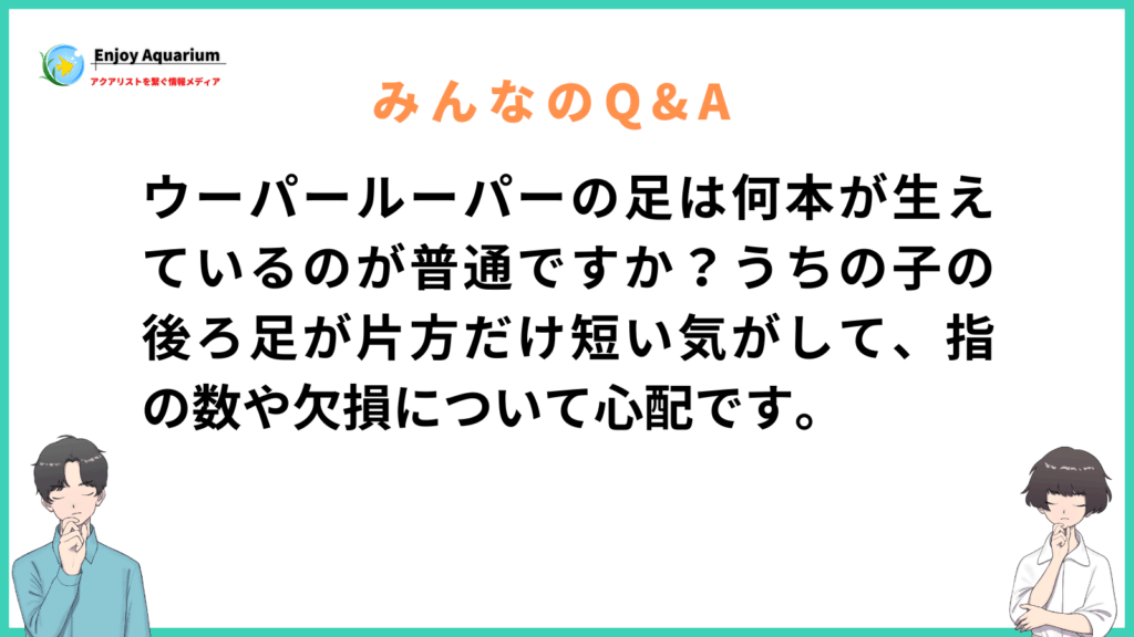 ウーパールーパー 足 何本