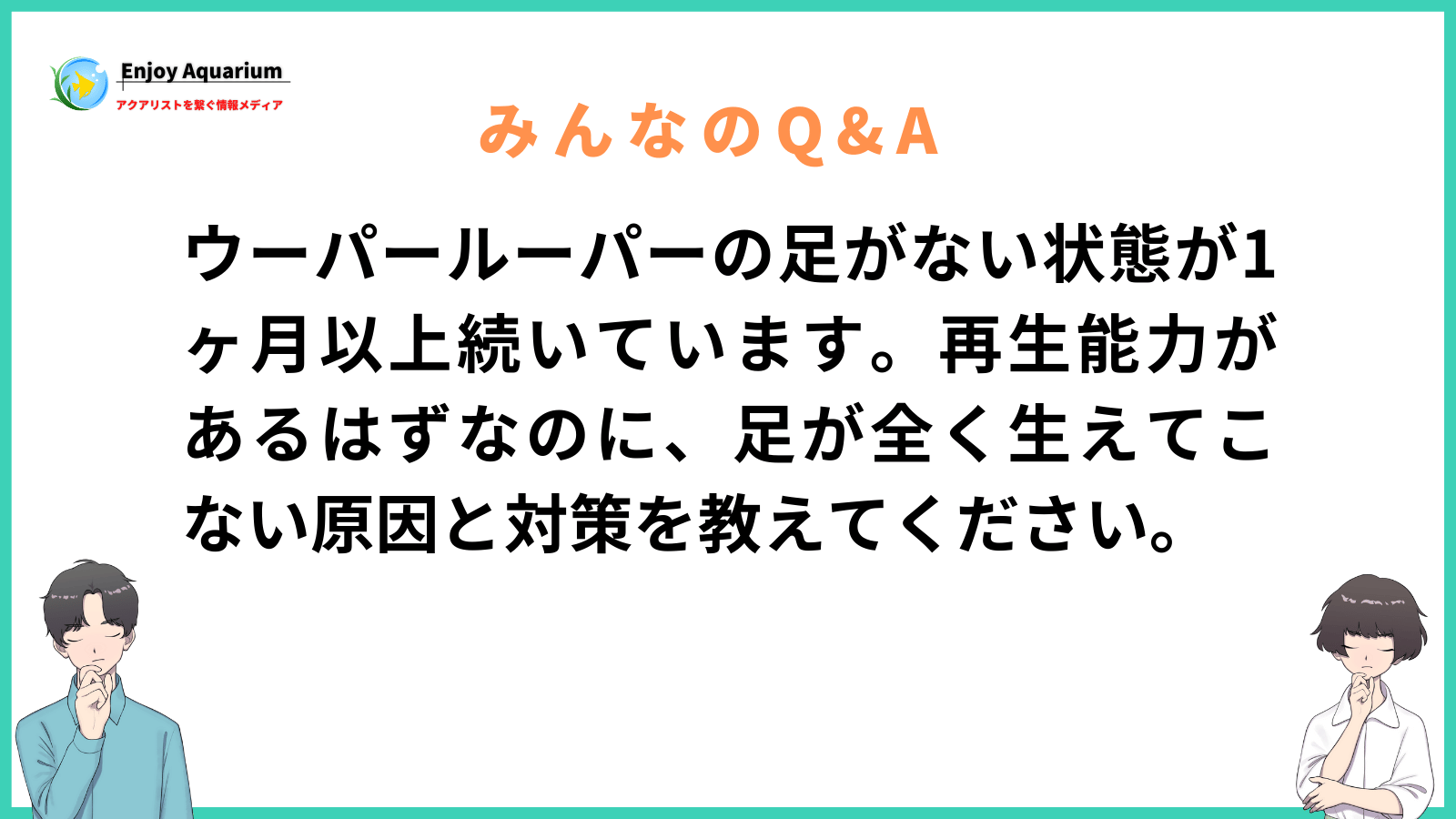 ウーパールーパー 足がない