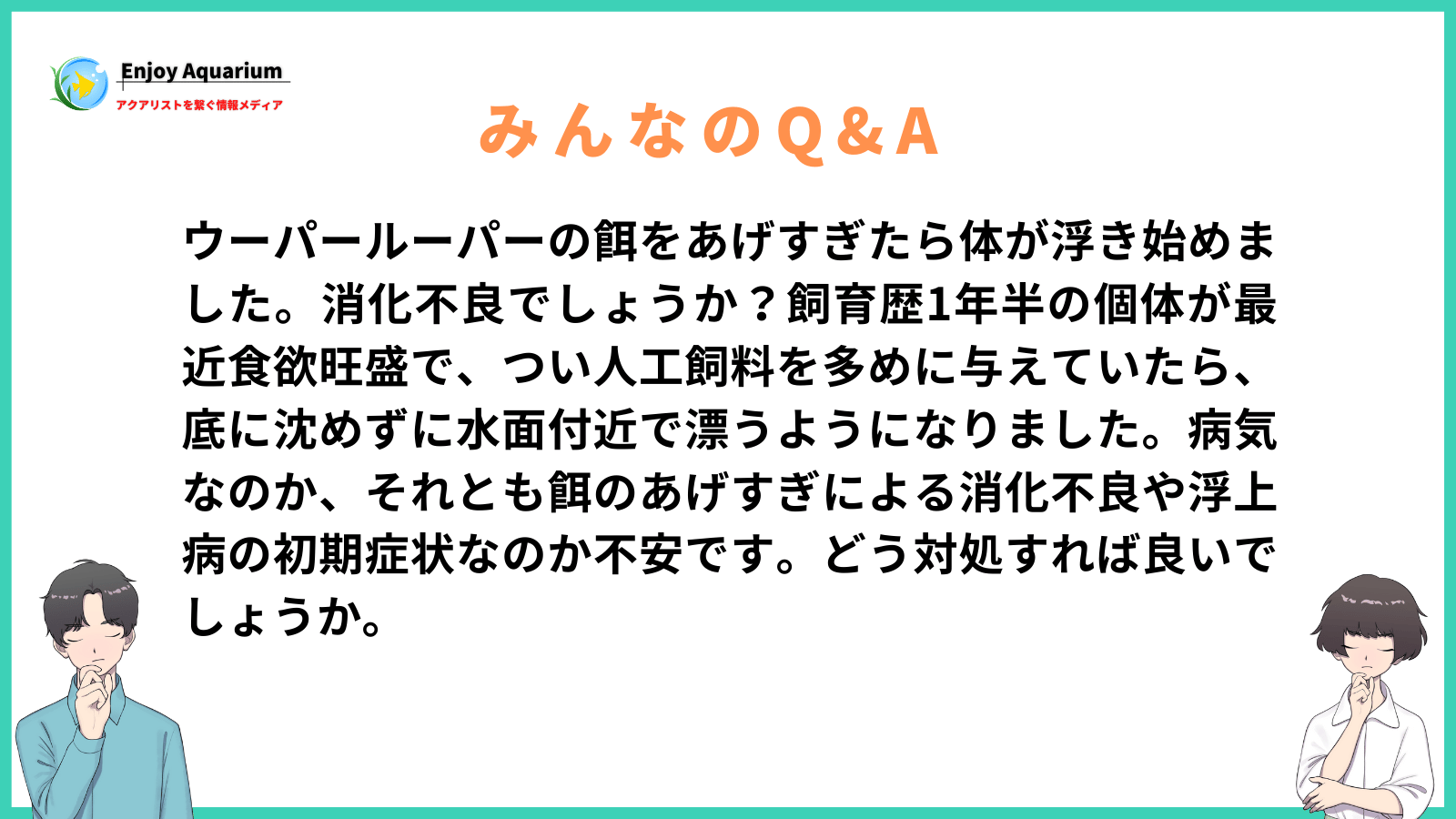 ウーパールーパー 餌あげすぎ