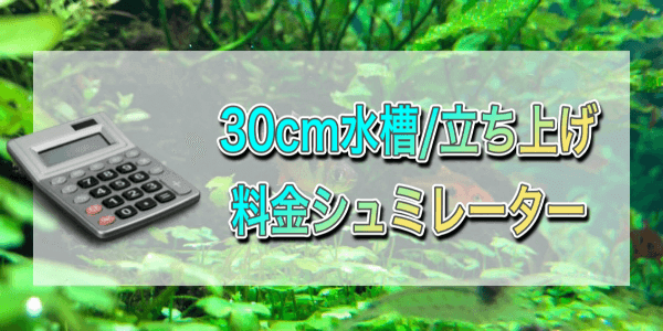 30cm水槽立ち上げシミュレーター